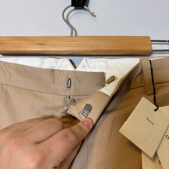 NWT Sandro Paris Women’s High Waisted Trouser E15 Prest Beige Cotton Pants-Sz 42 - Picture 7 of 7